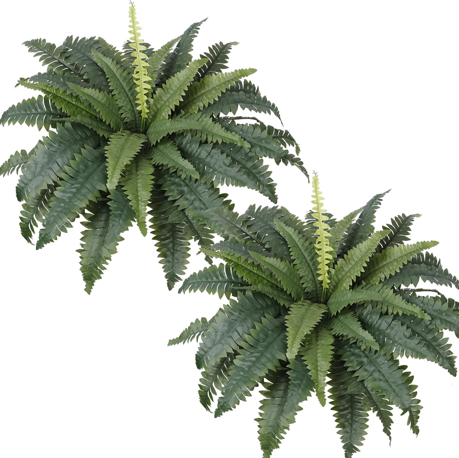 LOMOHOO Artificial Ferns for Outdoors,Set of 2 Bouquets Large Fake