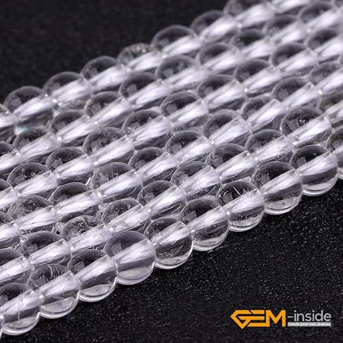 Miniatura 162 de GEM-Inside - Cuentas sueltas de piedra de lava negra natural de 0.315 in para hacer joyas, 15 pulgadas Cordierita de grado A