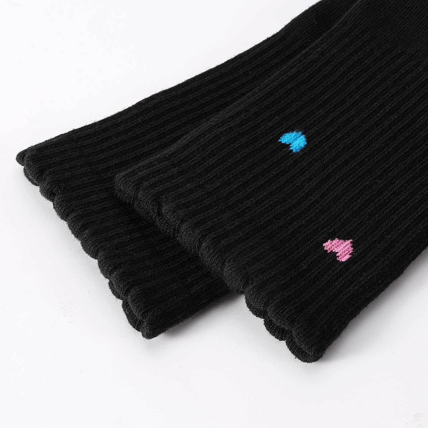 Pilates Yoga Grip Socks for Women, Cute Heart Bow-Patterned Non-Slip Crew Socks Ideal for Fitness, Ballet Bar Work & Dance - 3 Pairs Little Heart (White + Black + Apricot)