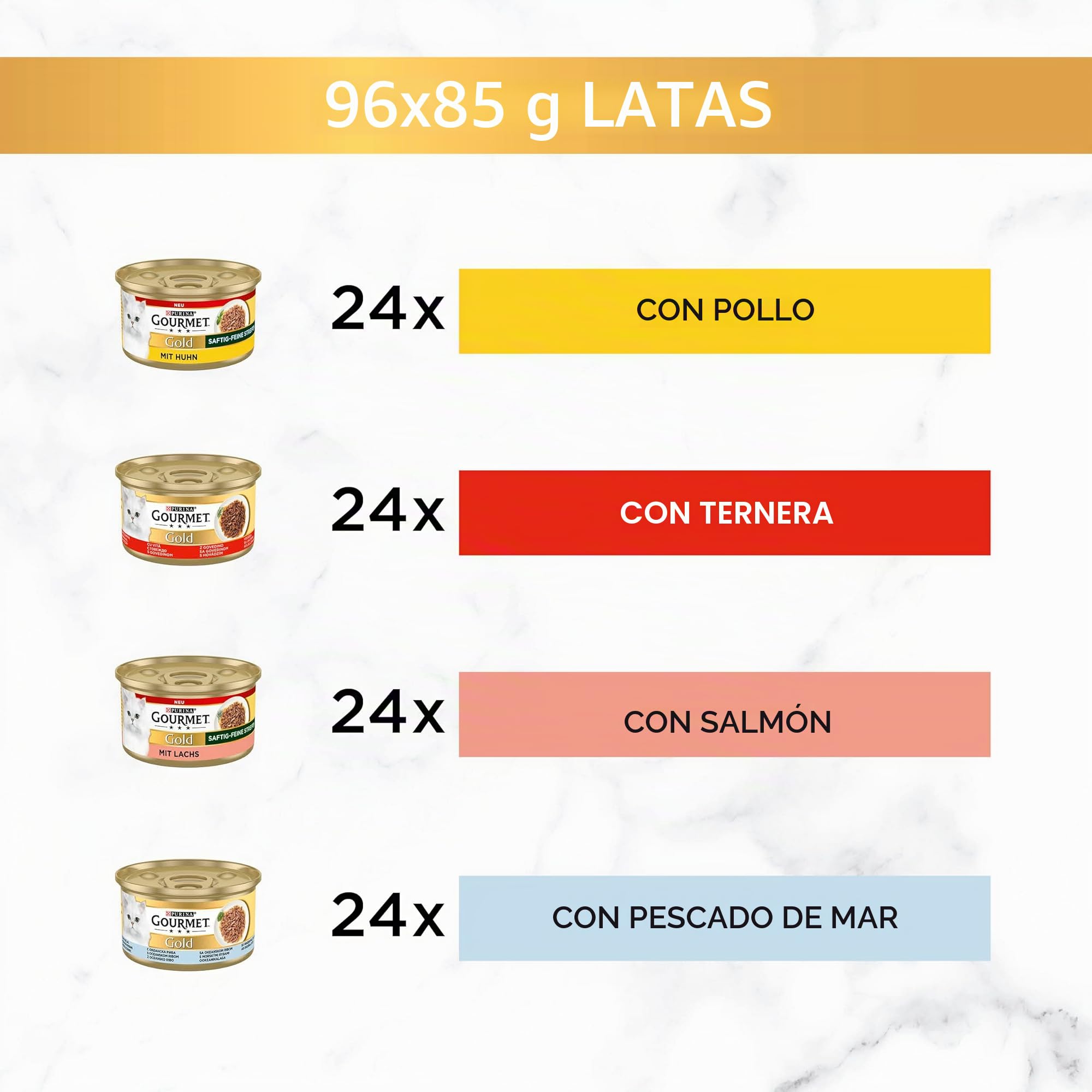 PURINA® Gourmet® Gold Delicias Suculentas Pack Surtido 96x85g