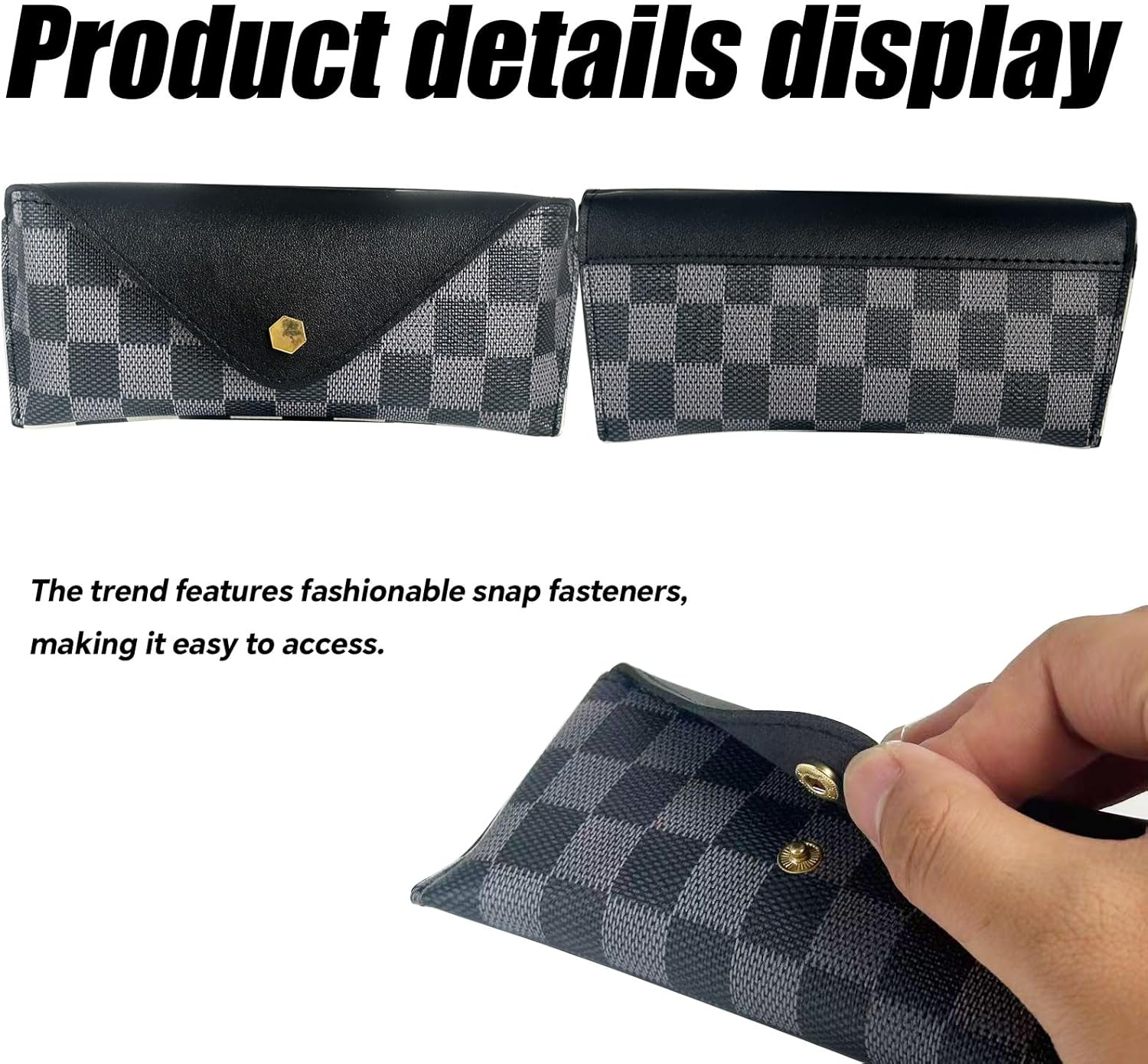 Anti-scratch lens eyeglass storage bag, snap-fasten nearsighted eyeglass storage bag - Image 4