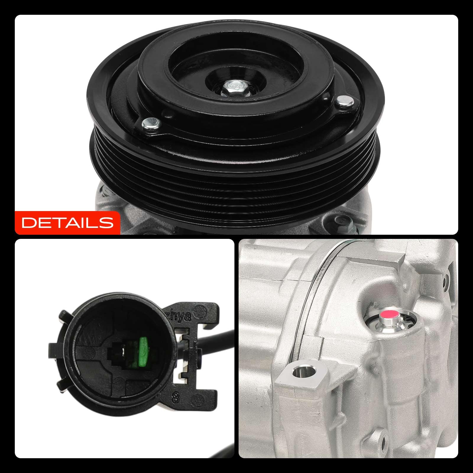 Frankberg Compresor de aire acondicionado con embrague Compatible con Santa Fé II CM Magentis M.G Cee'D ED i30 FD Sonata V NF Grandeur TG Pro Cee'D ED Replace# 977012B100incl. aceite premezclado