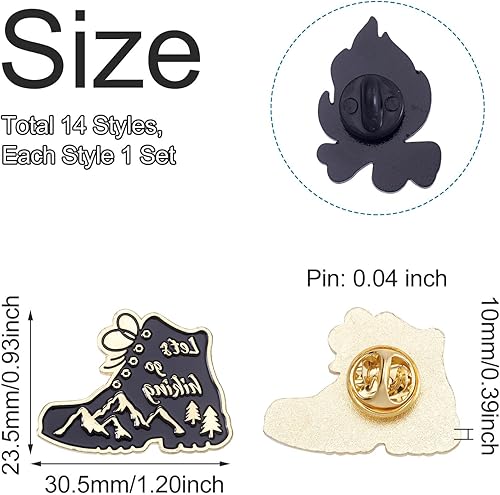 Miniatura 44 de Pandahall - Broches esmaltados de aleación con varios temas, broche de solapa, juego de pines esmaltados