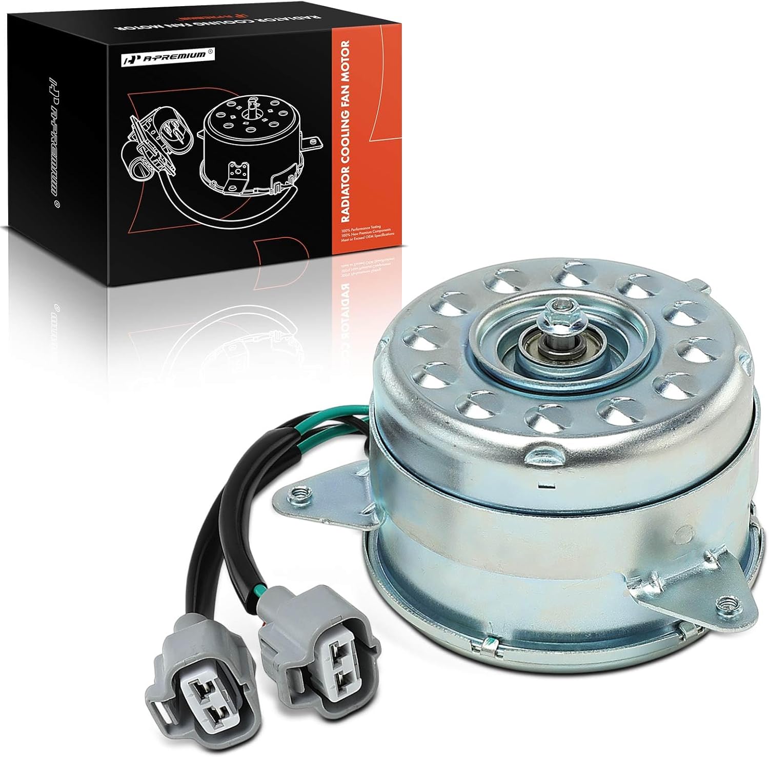 A-Premium Radiator Fan Motor Compatible with Infiniti M56 2011-2013, QX70 2014-2014, Q70 2014-2016, Q70L 2014-2016, FX50 2009-2013 & Nissan GT-R 2009-2021 2023-2023, 3.8L 5.0L 5.6L