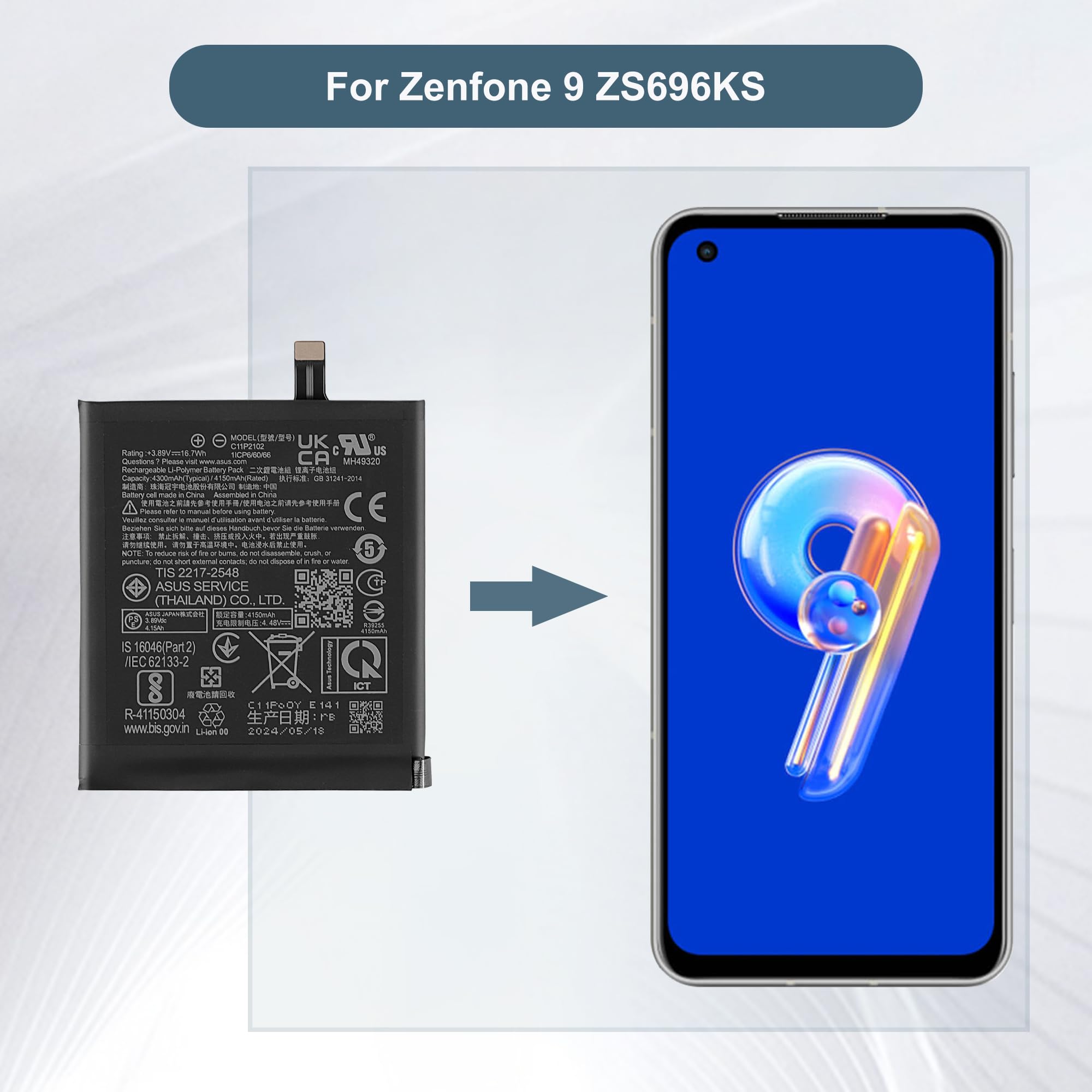 Amazon.com: E-YIIVIIL Replacement Battery C11P2102 Battery