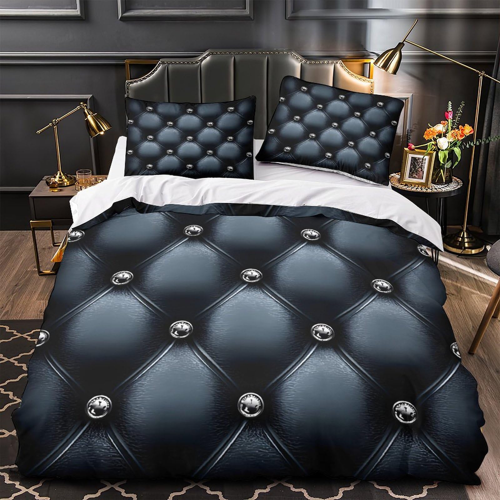 Housse de couette luxe 3D microfibre ultra douce