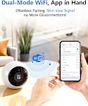 Caméras de sécurité Wireless Outdoor Magnetic: Install-Free Smart Indoor 2K WiFi - Caméra extérieure à longue durée de vie de la batterie sans fil AI Détection des mouvements par AMTIFO