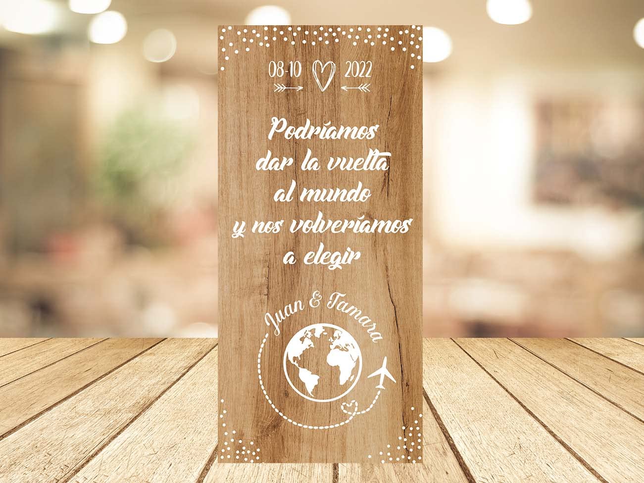 Decoración Boda | Cartel Boda Choose | 70cm x 150cm