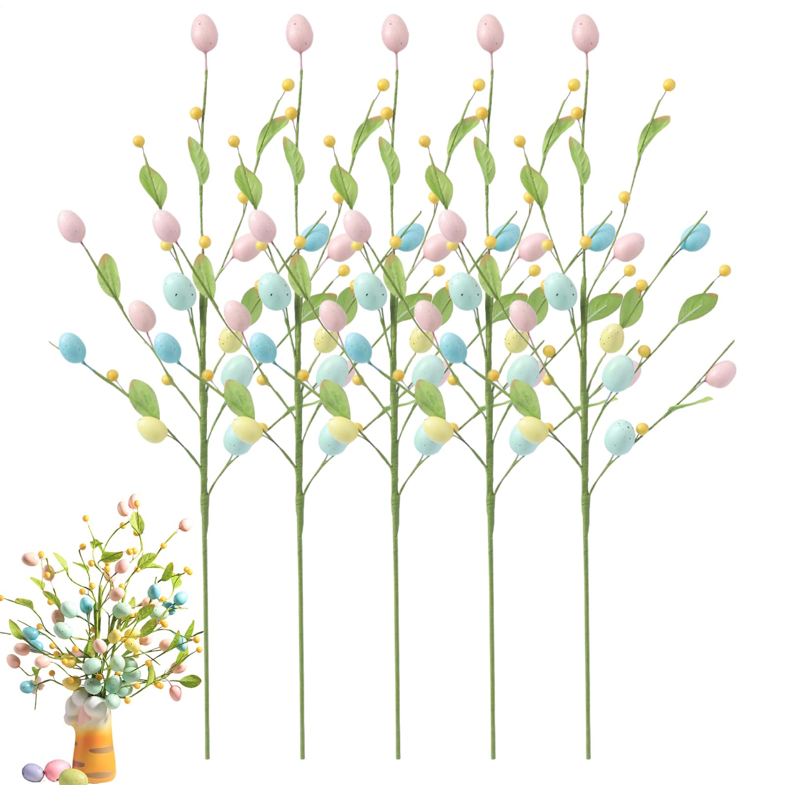 Œufs artificiels multicolores pour réussir facilement votre arrangement floral et décoration