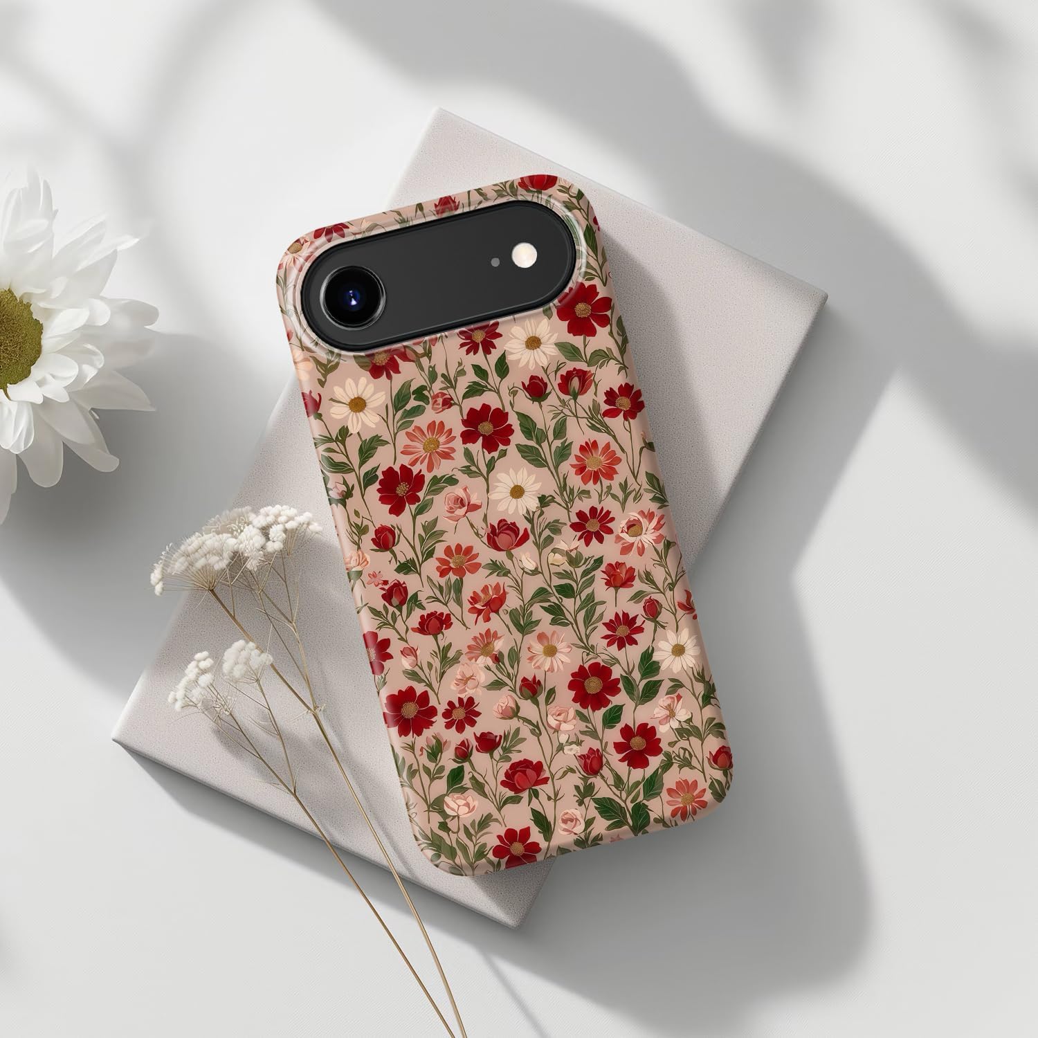 Goodon for iPhone 17 Air Case - Wireless Charging - Dual-Layer Hard Shell & Silicone Cover - Protective Phone Case with Cute Wildflower Designs for Women - Dainty Floral Pattern - Image 5