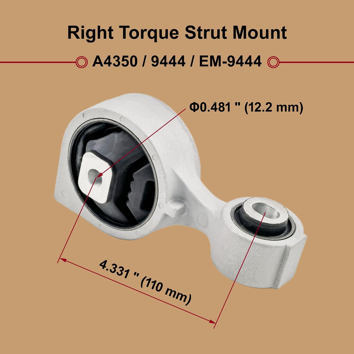 Engine Motor Mount Kit Compatible with 2007-2018 Nissan Altima 2.5L Auto Trans Engine Replacement for A4340 11220-JA000 A4339 11360-3JV0A A4353 11210-JA000 A4350 11360-JA000