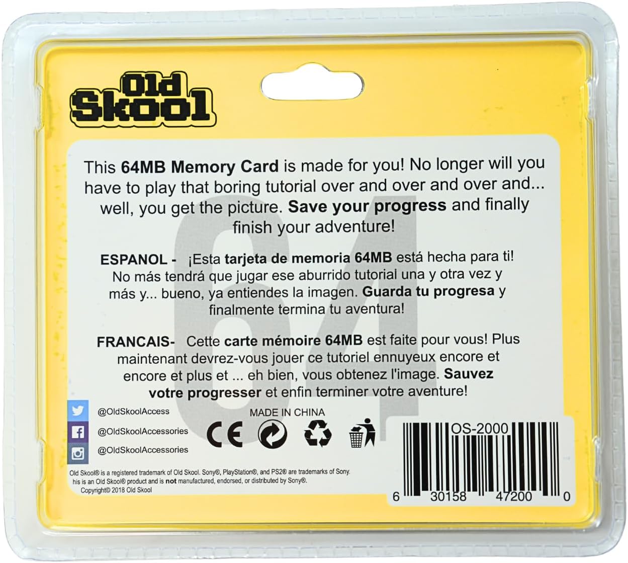 OLD SKOOL 64MB Memory Card Game Memory Card for Sony Play Station 2 PS2 - Image 5