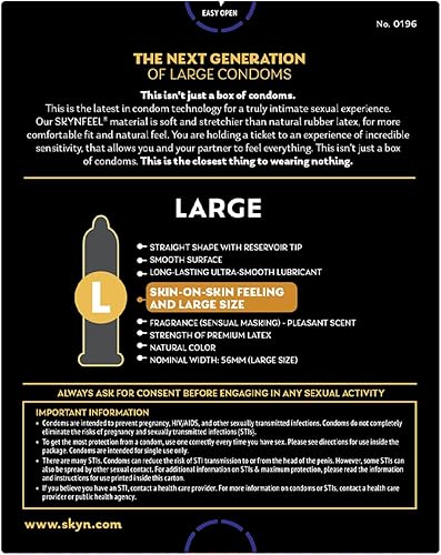 Miniatura 19 de SKYN Elite - Condones lubricados grandes sin látex, 12 unidades, cómodos y suaves, triple probados (paquete de 1)