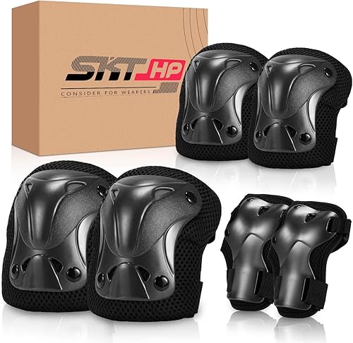 Miniatura 1 de SKT HP Equipo de protección para adultos rodilleras coderas muñequeras para patinaje en línea ciclismo patinaje