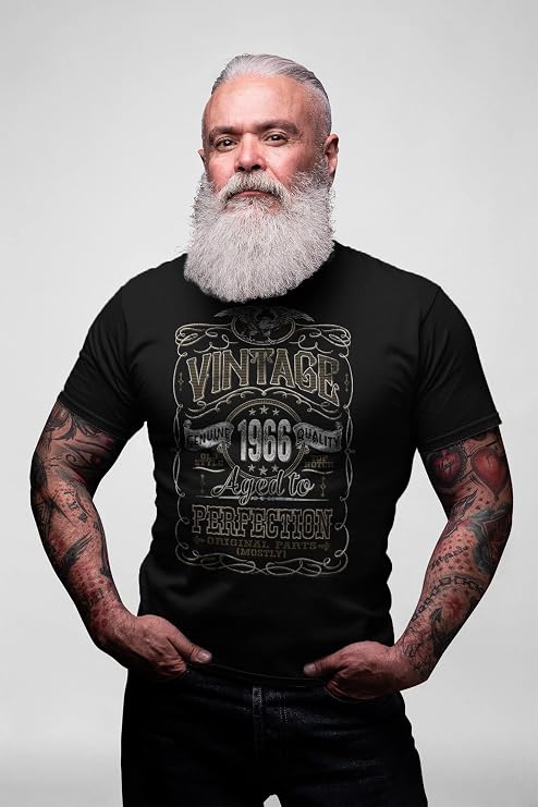 Vintage 1966 Aged to Perfection 60th Birthday Shirt for Men, 60th Birthday Gift for Him
