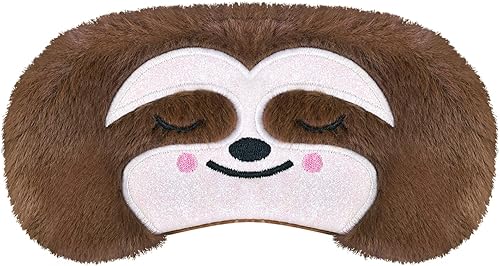 Vista 19 de Lindas máscaras para dormir, máscara de ojos de gato de dibujos animados, máscara de felpa para dormir y venda de viaje, divertida sombra de ojos