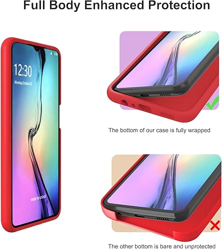 Miniatura 3 de Funda Samsung Galaxy A13 5G de 6.5 pulgadas, silicona líquida suave protectora y forro de microfibra antiarañazos, a prueba de golpes, compatible