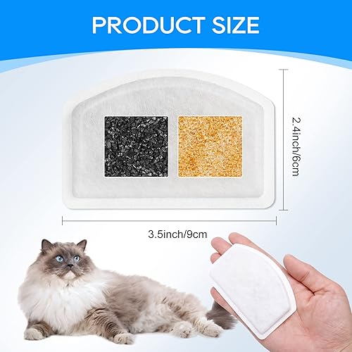 Miniatura 6 de MyfatBOSS Filtro de fuente de agua para gatos compatible con ORSDA D60 100 oz3 L, repuesto de filtro de fuente de mascotas para dispensador