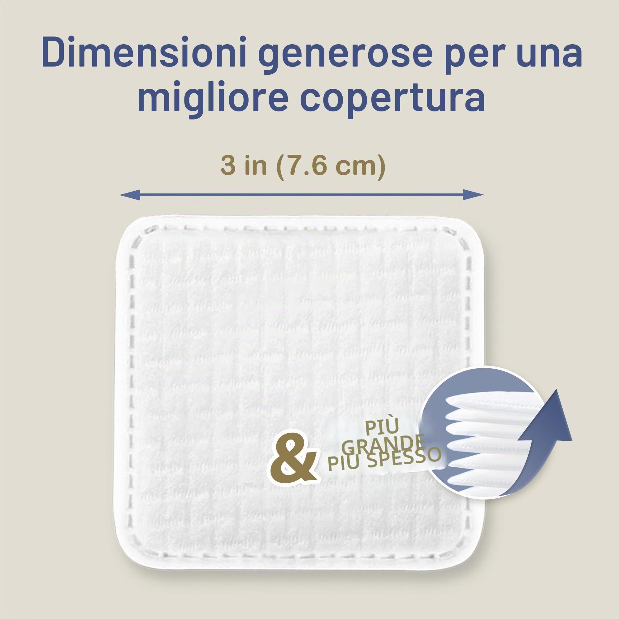 Ourmed Life Grandi dischetti di cotone per la rimozione del trucco, morbidi e privi di lanugine con design con cuciture pressate, resistenti cuscinetti struccanti per la pulizia del viso su tutti i