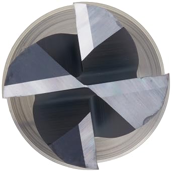 CCMG-E Carbide Square Nose End Mill, AlTiN Monolayer Finish, 30 Deg Helix, 4 Flutes, 6 Overall Length, 0.4375 Cutting Diameter, 0.4375 Shank Diameter
