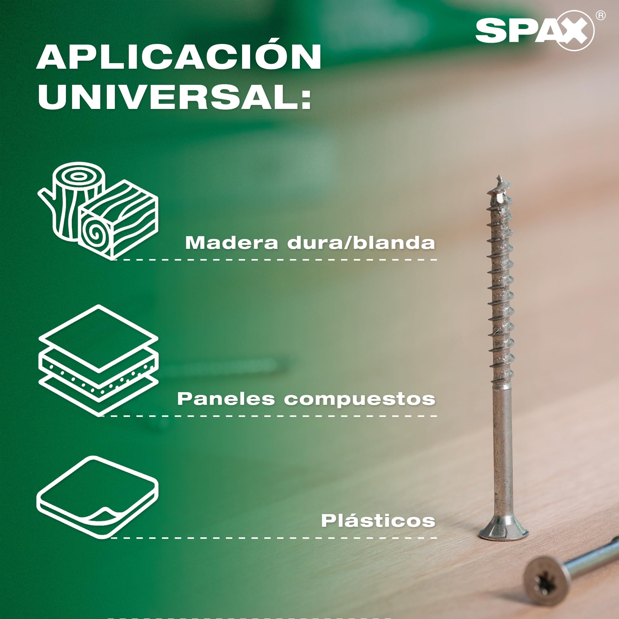 SPAX L-BOXX Maletín con 2.445 Tornillos para Madera, T-STAR plus, WIROX | Juego de 16 medidas en maleta robusta con BITBOX, guantes de trabajo y recubrimiento WIROX para uniones de madera.