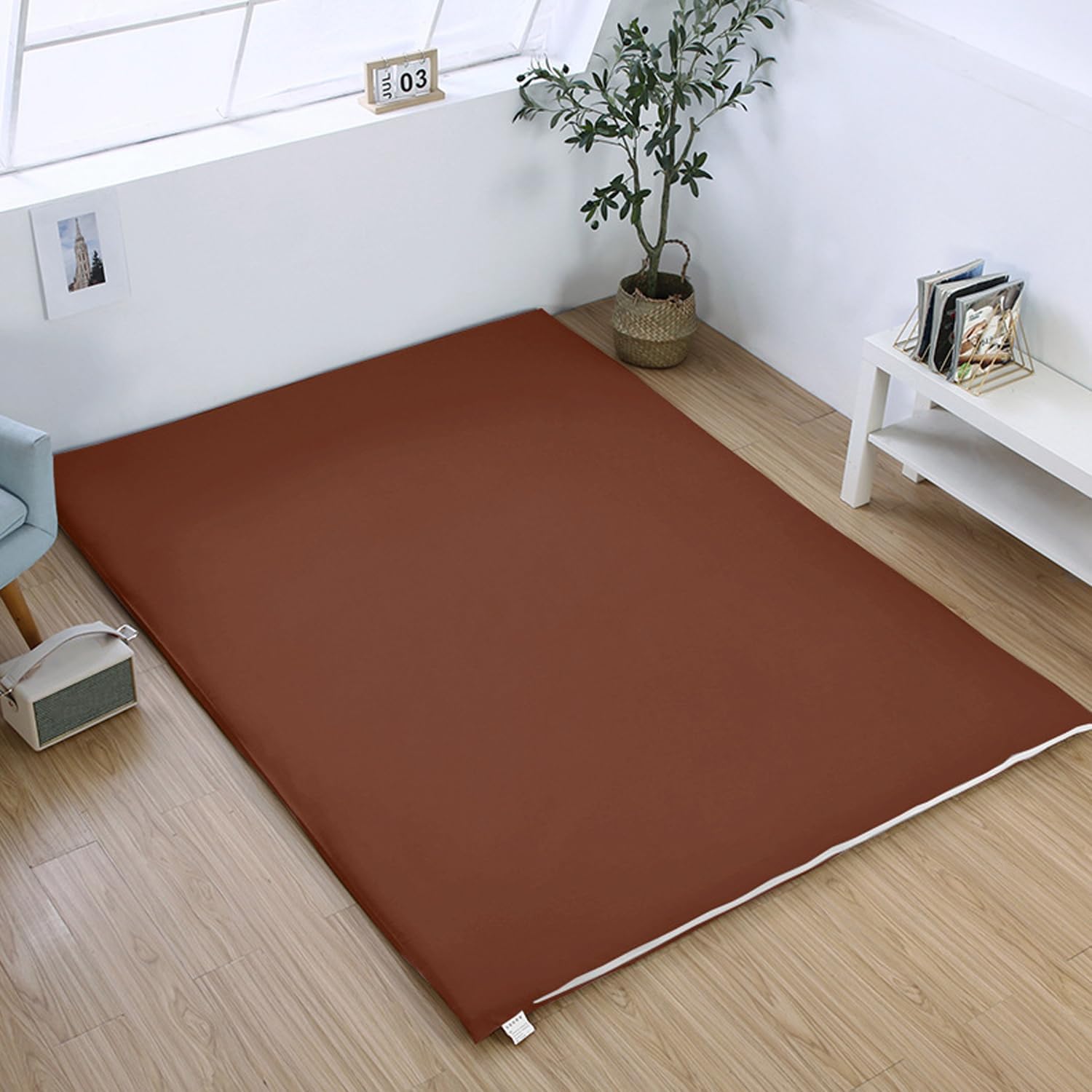 G,90x200cm, Futon Mattress Cover Queen/King/Twin/Full Size with Zipper Full Wrap Japanese Futon Floor Mattress Cover Skin-Friendly Floor Sleeping Mat Cover Machine Washable