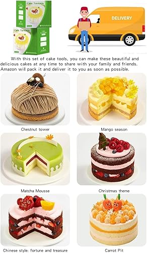 Miniatura 6 de Kit de decoración de pasteles, 498 piezas de suministros de decoración de pasteles con 3 juegos de moldes moldeables, boquillas para glaseado,