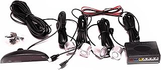 Generic LED Car Parking Sensors Car Reverse Radar System 4 Sensors Parking Assistant Alarm Waterproof Buzzer Reminder - Silver