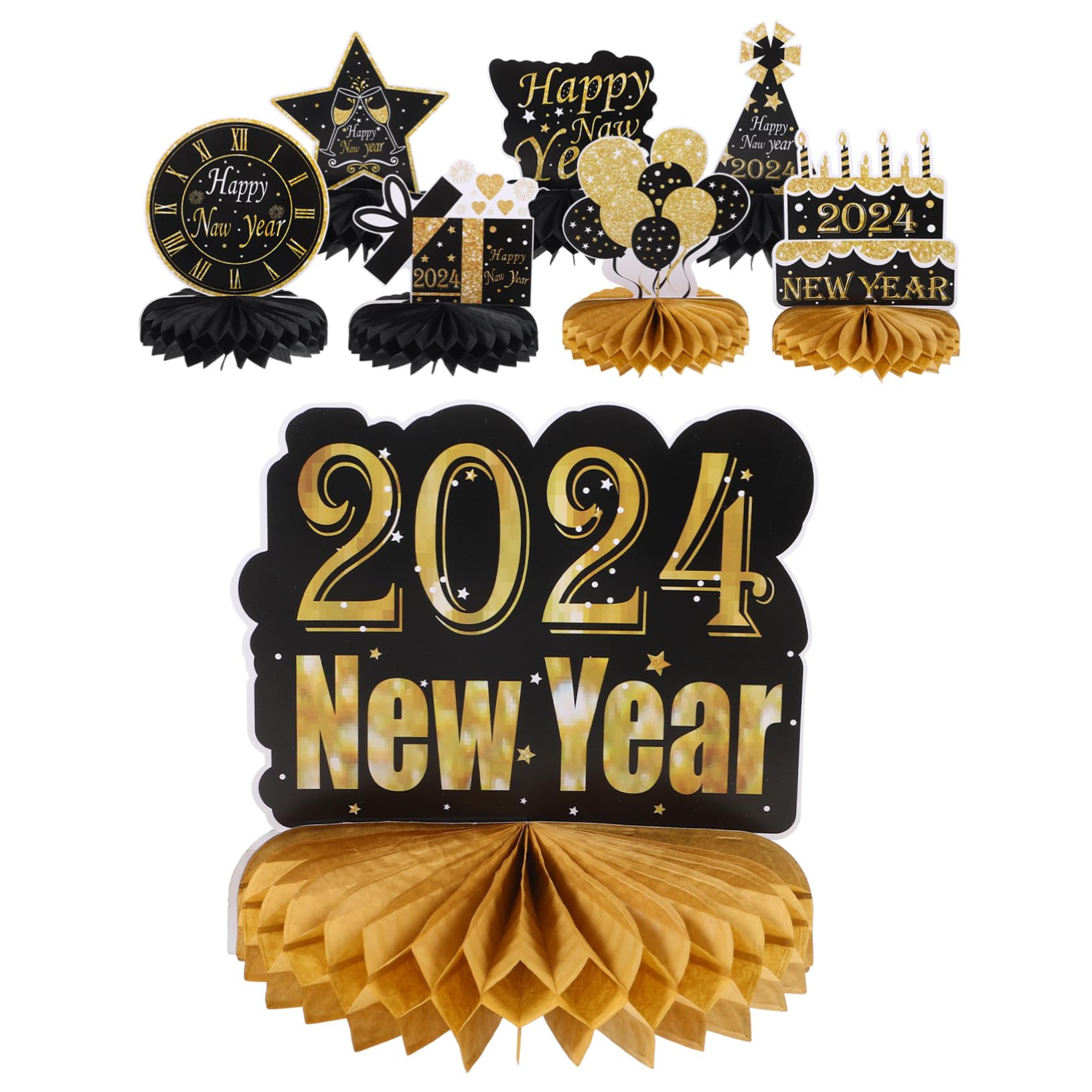 TOPBATHY 40 Pz Ornamenti a Nido d'Ape di Capodanno Ornamento a Nido d'Ape del Festival di Primavera Decorazioni per Feste a Tema di Capodanno Home Decor casa Arredamento mestiere di Carta