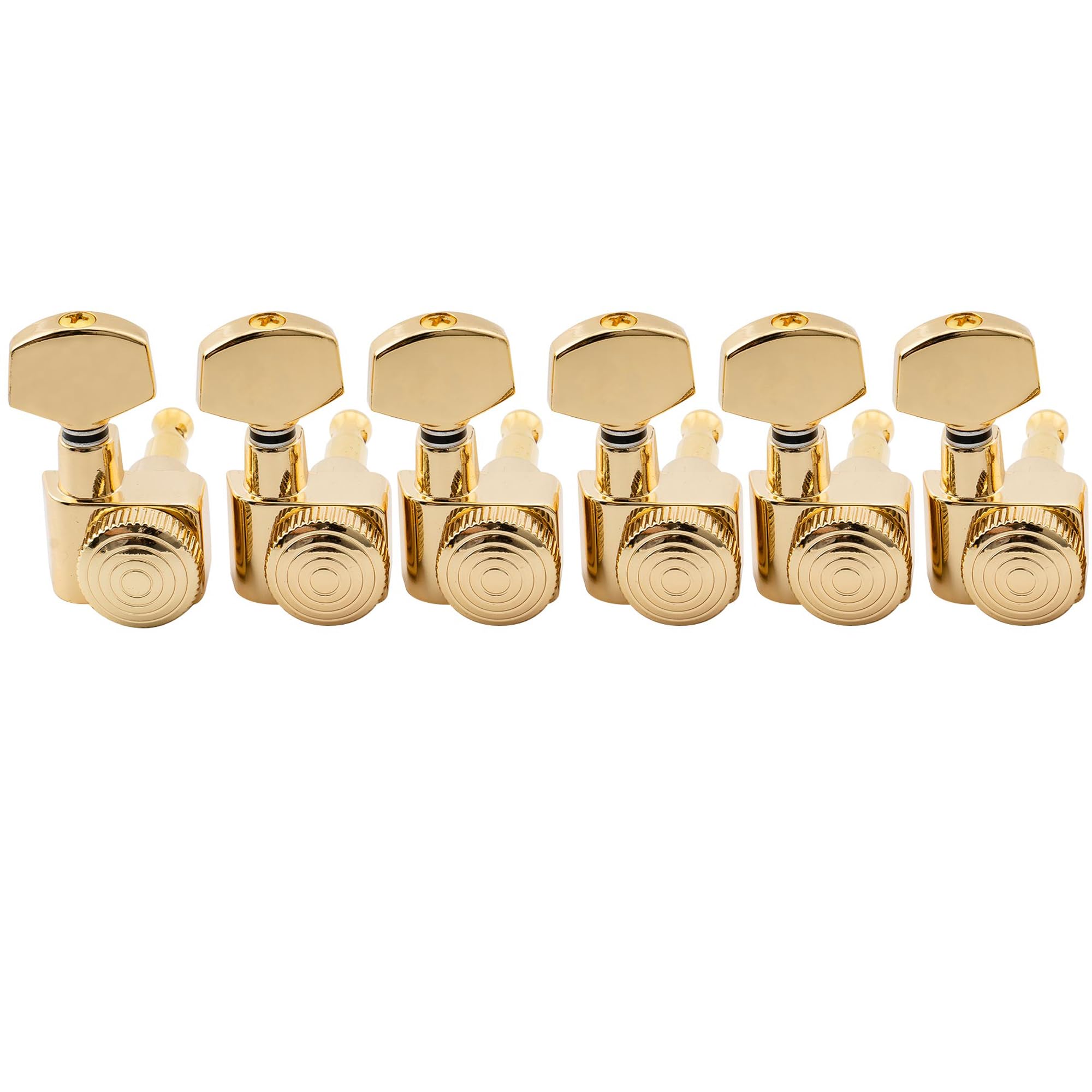 Musiclily Pro R15T-03 6-en-ligne 2-Pins Mécaniques Blocage 16:1 Métal Doré