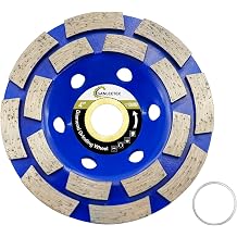 Diamond Concrete Grinding Wheel 4"100mm - Double Row Cup Grinding Wheel for Polishing and Cleaning Granite Marble Concrete Masonry Artificial Stone for Angle Grinder SANLEETEK