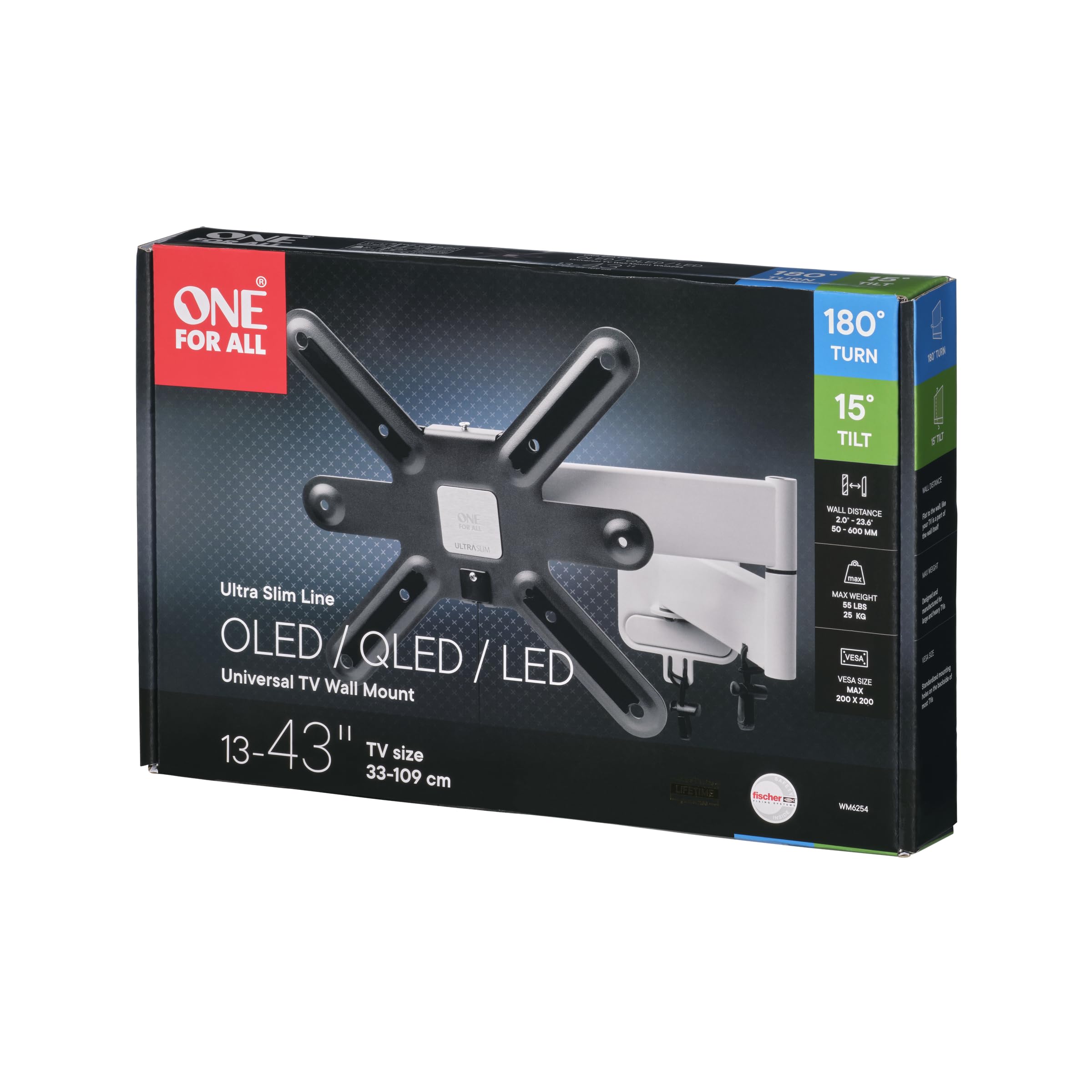 One for All voll bewegliche TV-Wandhalterung (WM6254)