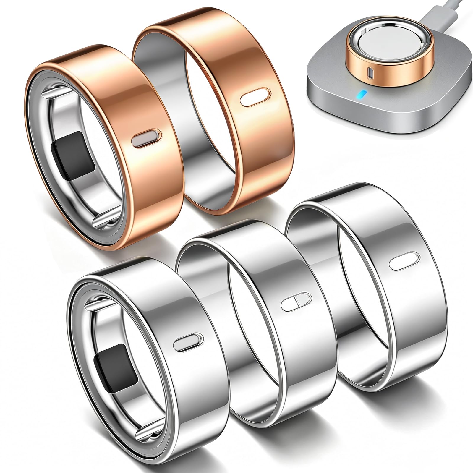 5 Pack TPU Cover Compatible for Oura Ring Gen 4/Gen 3 Protector-Size 8