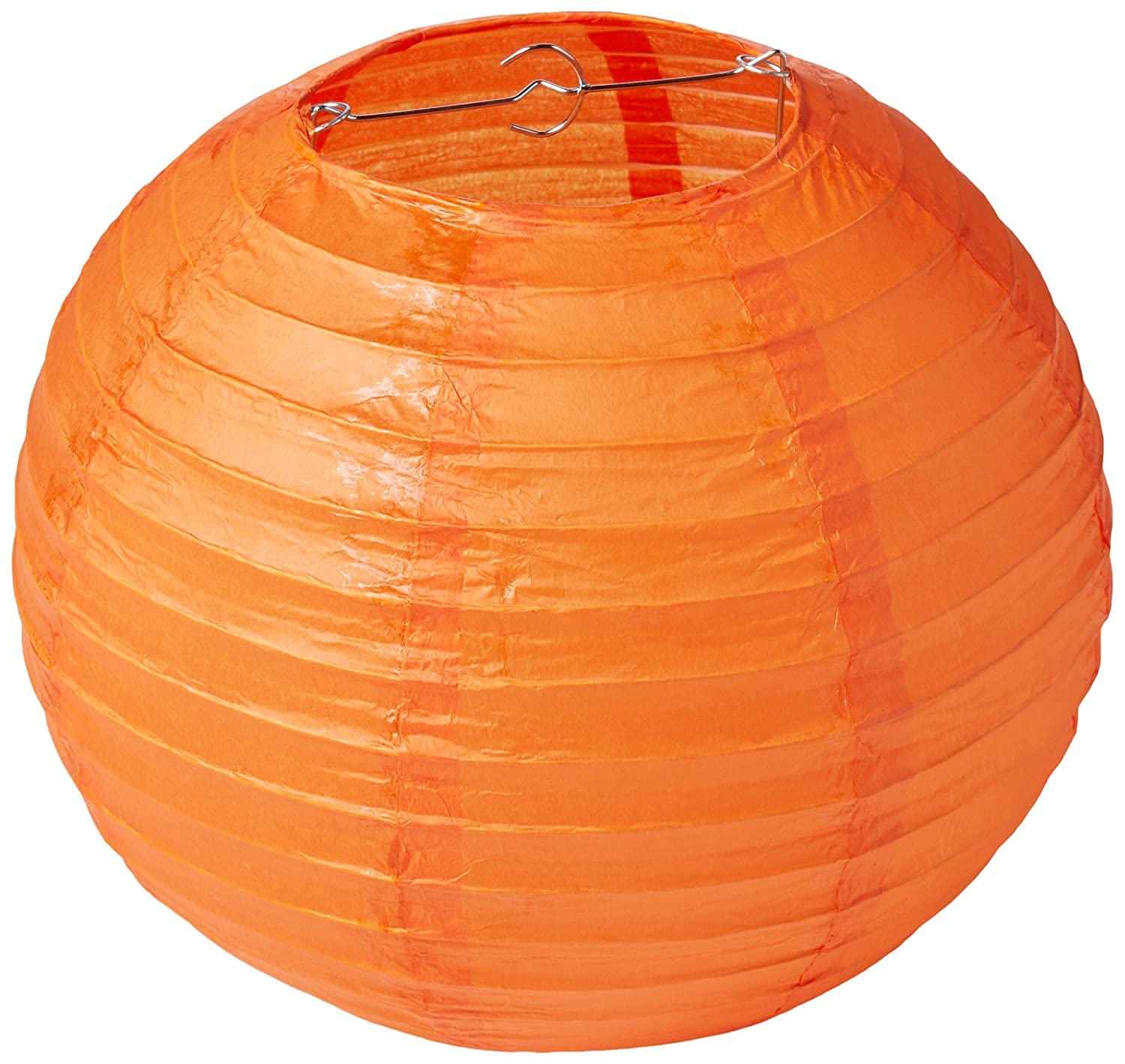 Amscan Round Paper Lanterns, 9 1/2 inches, Orange Peel