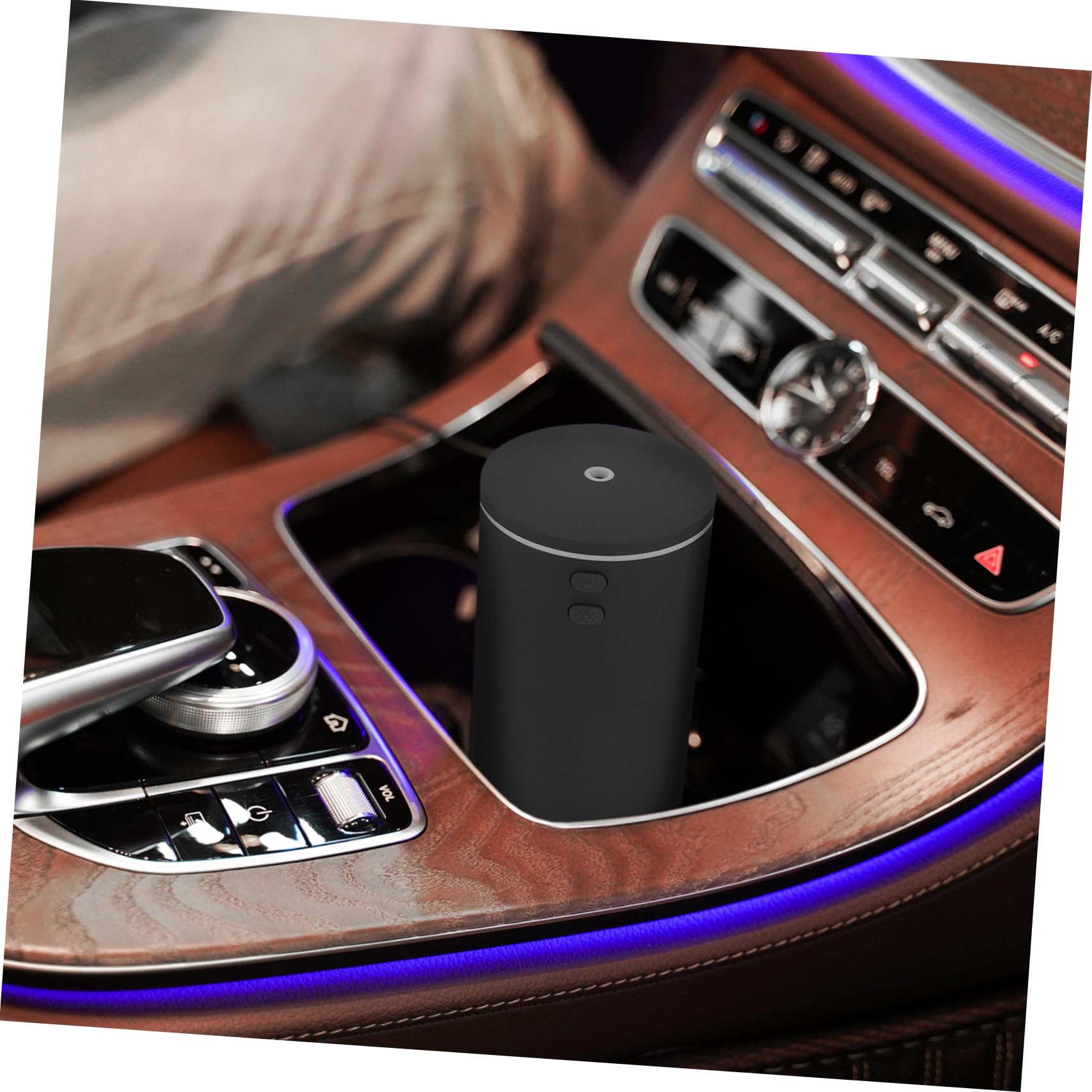 Umidificatore Portatile per Auto USB 100ml Diffusore di Oli Essenziali e Luce Notturna, Design Compatto in Plastica per Uso Interno, Elimina Odori e Umidifica L'aria