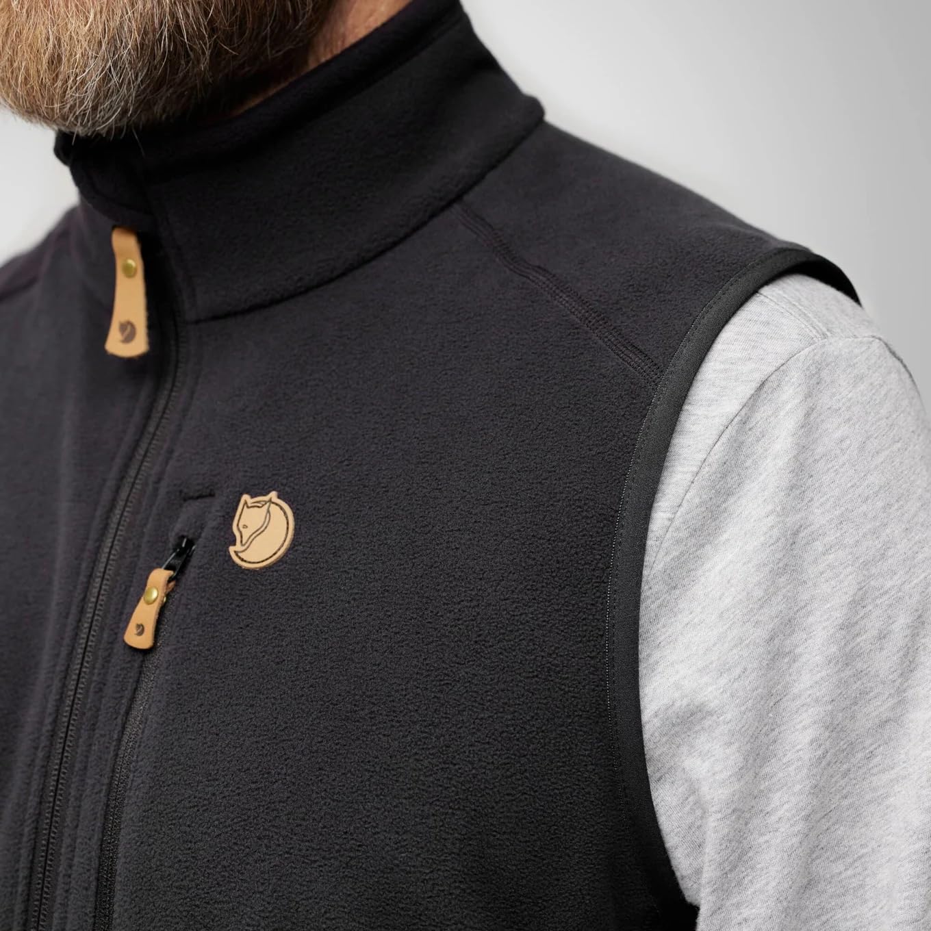 FJALLRAVEN 12600244-550 Övik Lite Fleece Vest M męska kamizelka sportowa, czarna, rozmiar M