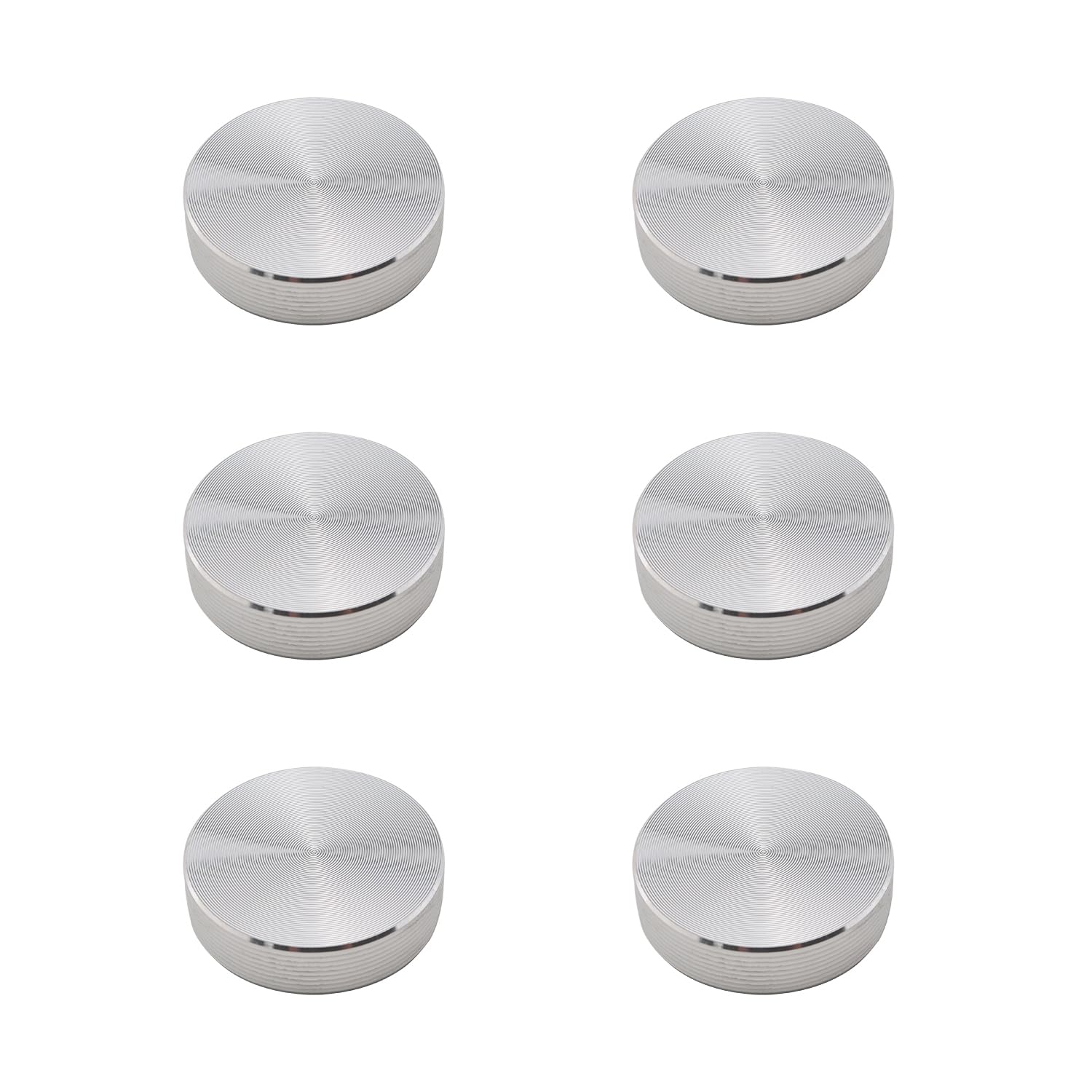 JianLing 6 dischi in alluminio da tavolo in vetro, filettatura M6, 30 mm, adattatore hardware argento per tavolino, scrivania da ufficio, connessione mobili da tavolo in marmo