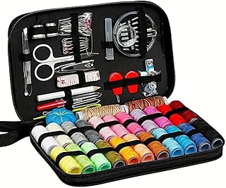 98Pcs Sewing Kit with Portable Bag, Premium Supplies Including 24 Colors Threads and Accessories for Home, Traveler, Emergency Repair Needle Threader, and More All-Season Crafting and Sewing Supplies