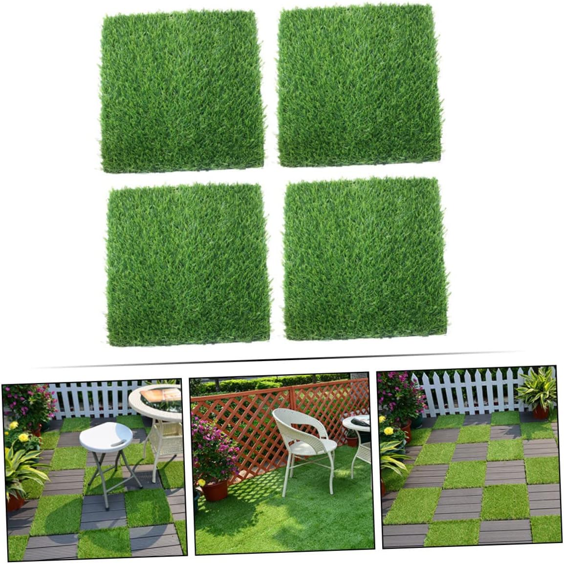 4pcs Artificial Grass Mat Lifelike Turf for Use for Dog Potty Training Garden Decoration and Landscape Design Realistic Fake Grass Rug No Maintenance Needed