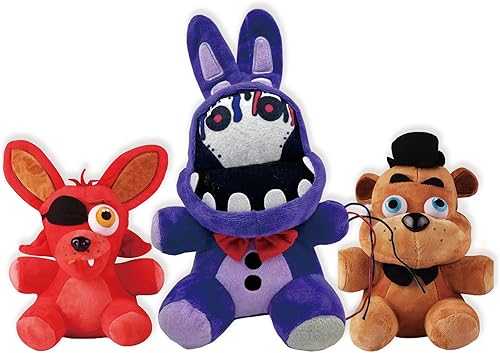 Miniatura 1 de TZMAPU FNAF Fazbear - Figura de peluche de conejo morado marchito, juguete de peluche de FNAF para niños, peluche de violación de seguridad FNAF