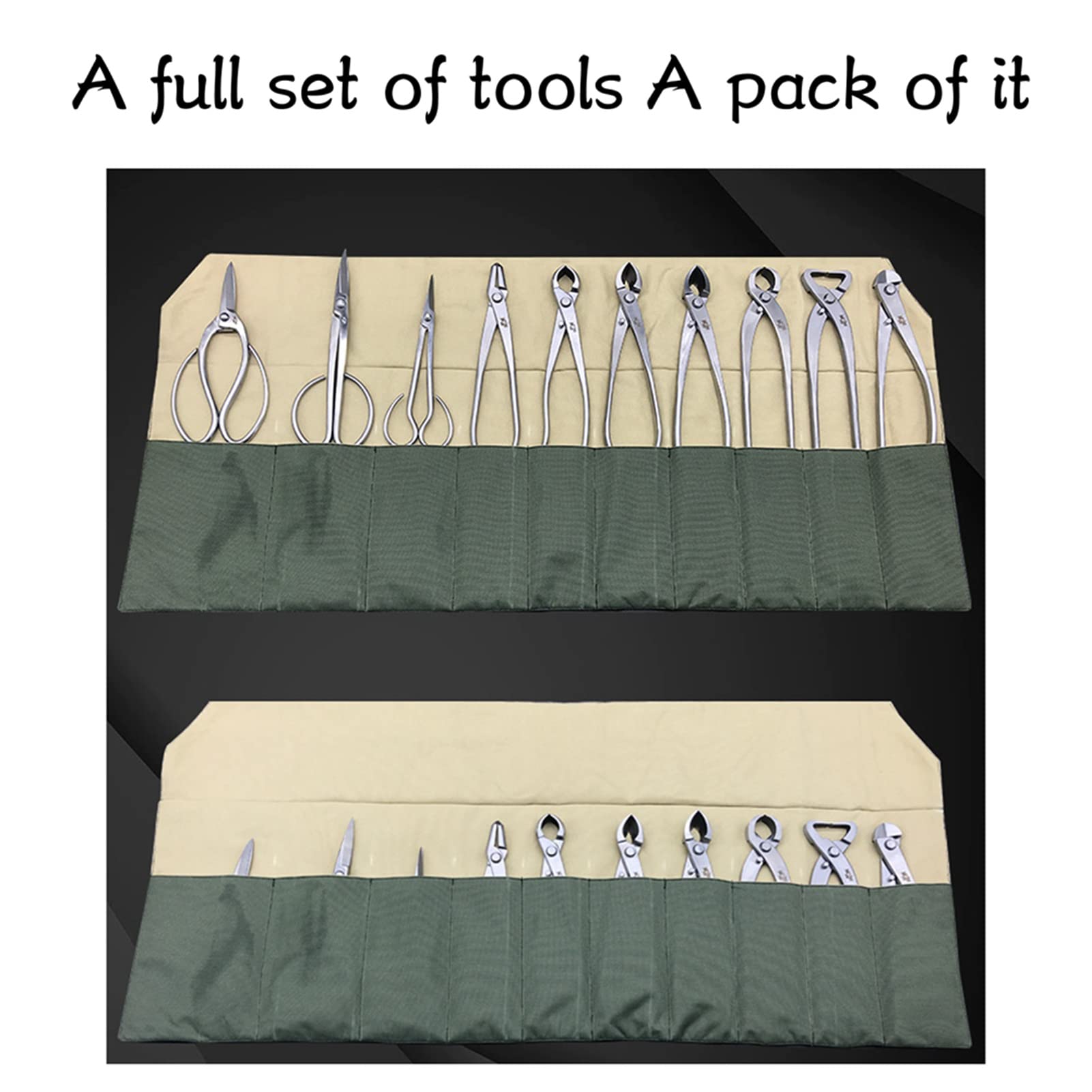 Topyond Borsa per Attrezzi per Bonsai, Tela Impermeabile, Multifunzionale, Kit Bonsai, Resistente E Compatta