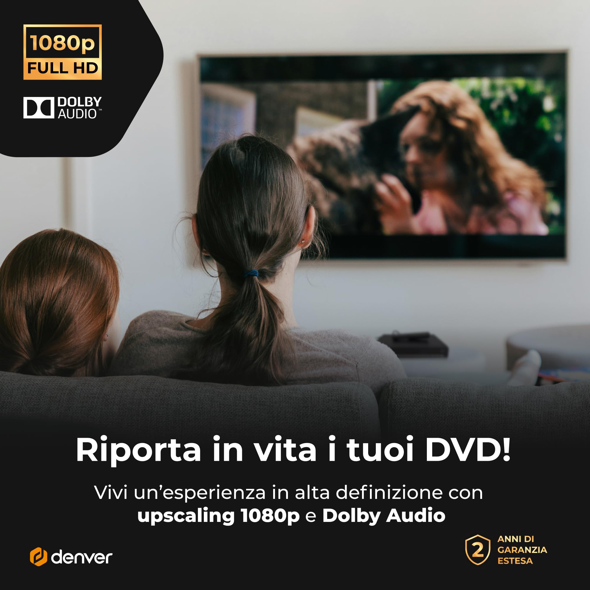 Lettore DVD per TV con HDMI Upscaling 1080p – DVD Player con USB SCART – Lettore CD DVD Compatibile Smart TV Samsung LG Sony – Region Free – Lettore HiFi Compatto