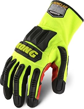 Ironclad KONG KRIG-04-L Rigger Oil & Gas Safety Impact Gloves, Large