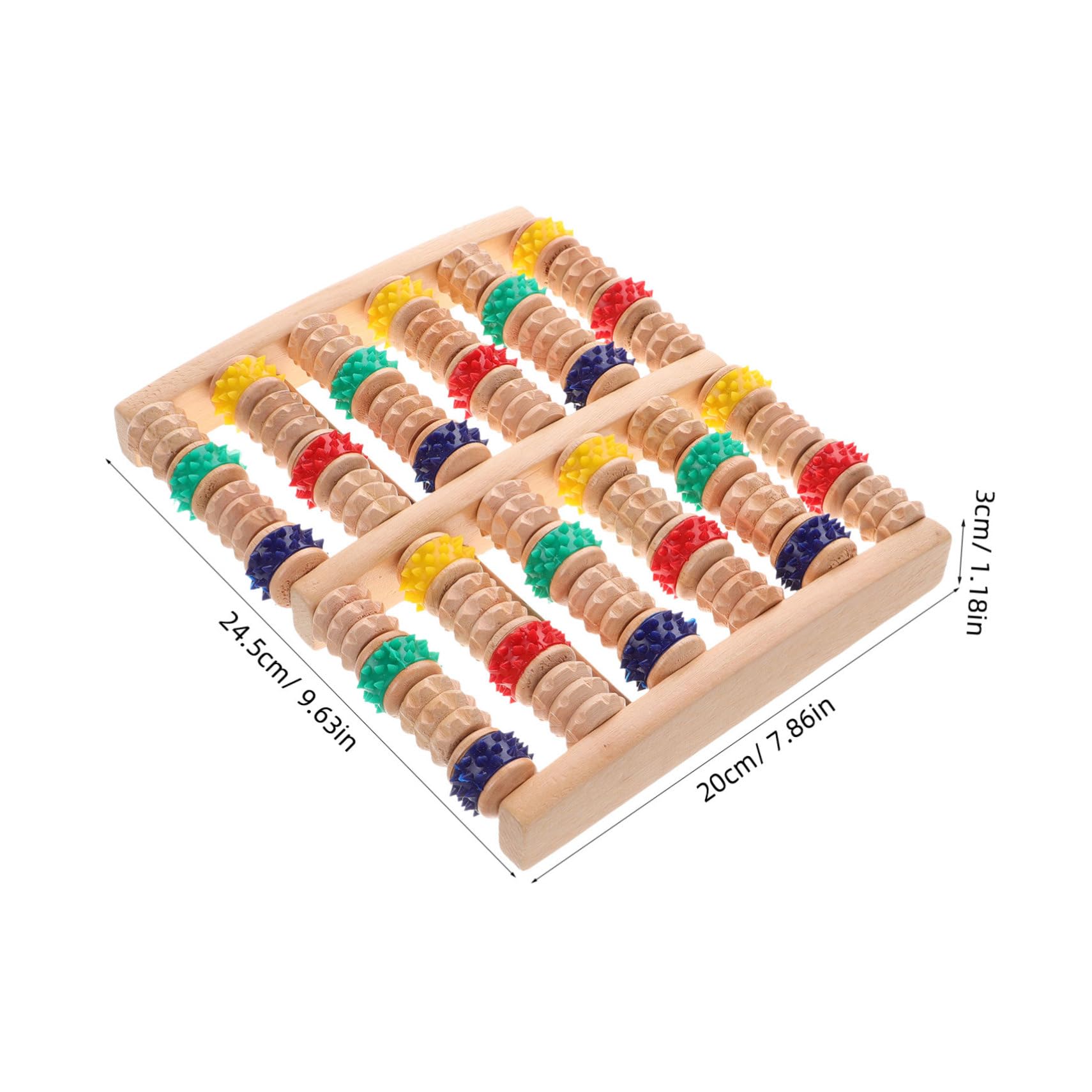 Rodillo de Masaje de Madera para Pies Masajeador Doméstico para Aliviar Muscular y Mejorar Circulación Diseño Ergonómico para Diversas Tallas para Reflexología y Cuidado Podal
