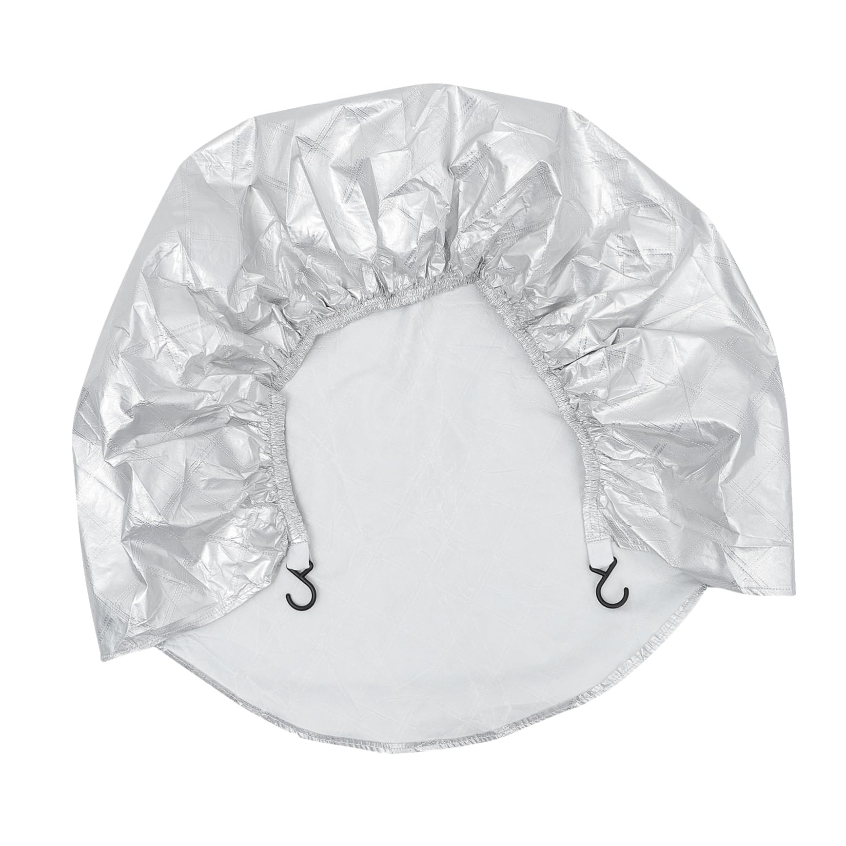 SOLUSTRE Cubierta Protectora para Neumáticos de Remolque, 4 Piezas, Aleación de Aluminio y Algodón, Plata, Fácil de Limpiar, Estaciones