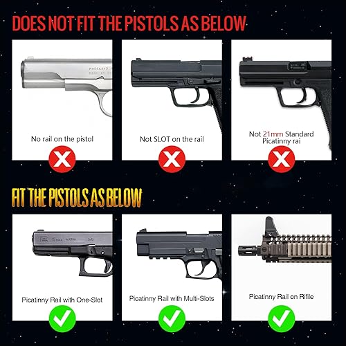 Miniatura 3 de DEFENTAC Combo de luz de pistola de 800 lm y vista láser verde para armas, linterna táctica LED blanca y haz verde combo, carga magnética