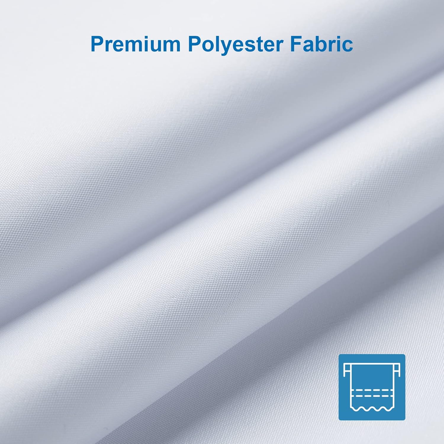 Amazer White Shower Curtain Liner Washable, 72 x 65 Inches, Fabric Shower Liner with 2 Bottom Stones, Waterproof 2-in-1 Shower Curtain and Liner, 12 Grommet Holes, Hotel Quality, White White 72"W x 65"L (Pack of 1)