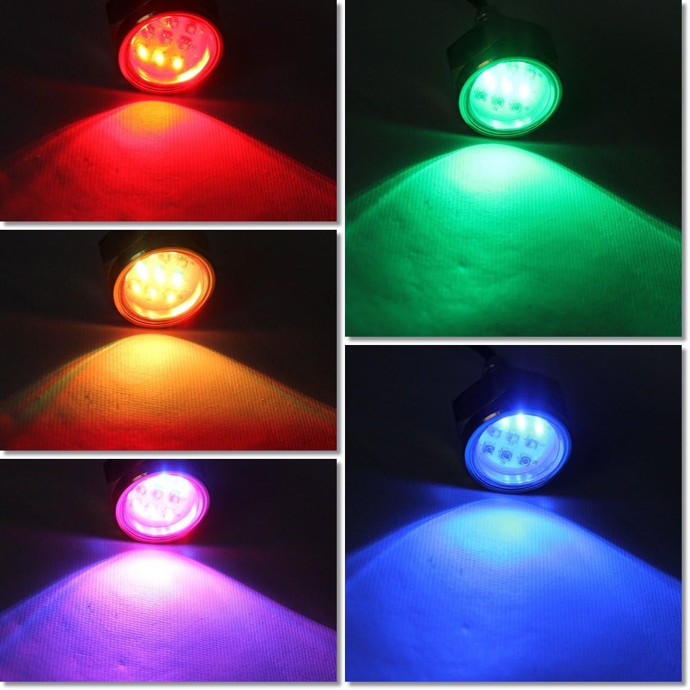NSLUMO RGB Led Drain Plug Light Underwater RGB Color Changing 9X3W 27W 1/2" NPT Drain Plug Lighting IR Control RGB LED Marine Boat Light