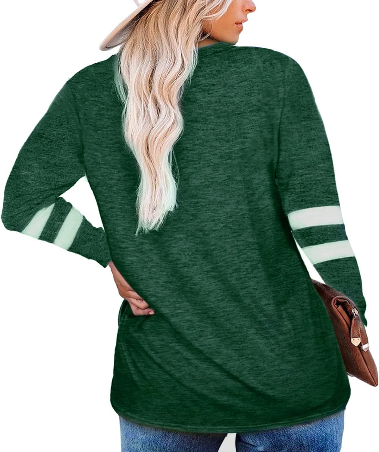 Christmas Plus Size Long Sleeve Shirt Women Merry Christmas Tree T-Shirt Merry and Bright Tops Xmas Tees Blouse - Image 2