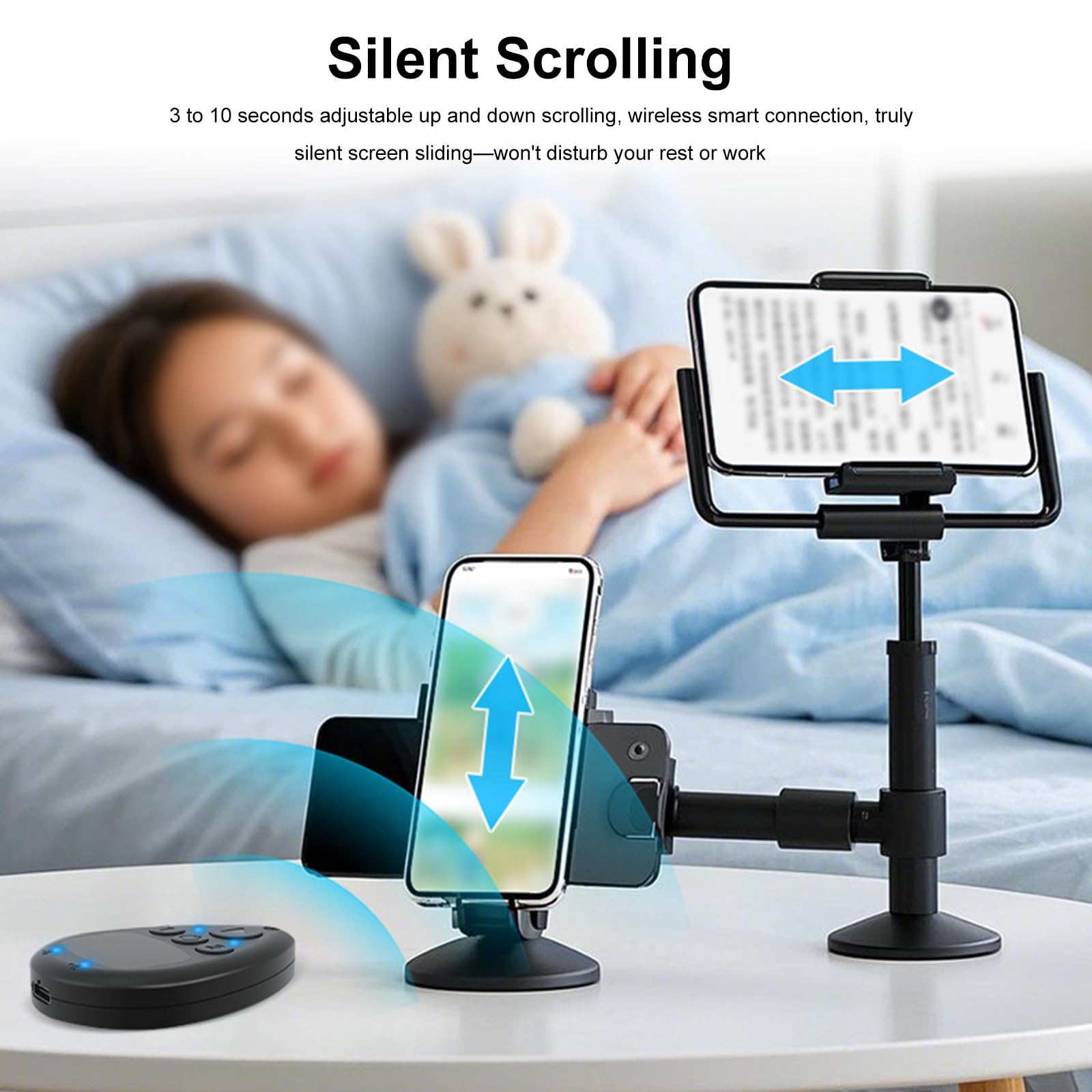 Kit di 5 pulsantiere automatiche wireless con batteria, controllo senza mani, silenzioso e regolabile, per smartphone, perfetto per dirette, giochi e ricompense